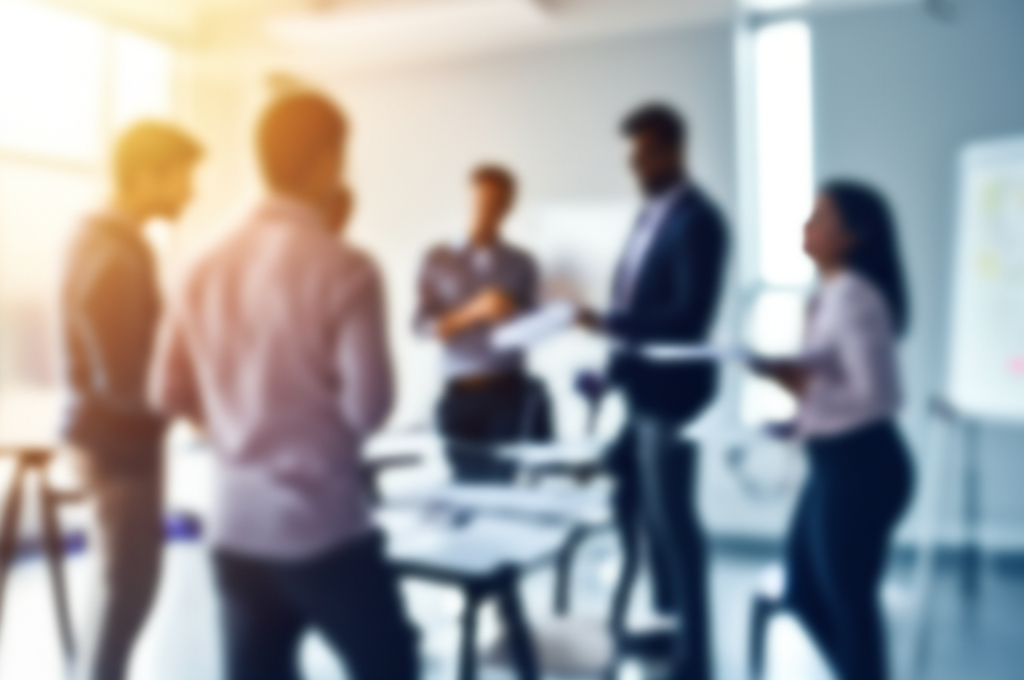 People collaborating in a professional setting